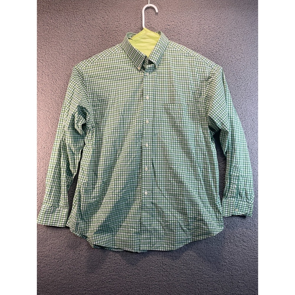 Roundtree & Yorke Button Down‎ Mens XL  Plaid  Fitted Shirt